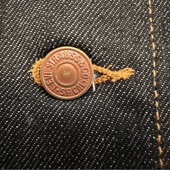 NWT LEVI'S 507 Standard Trucker Rigid Denim Jacket sz M Cotton Unwashed Red Tab - Picture 6 of 16